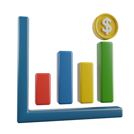 Dollar Chart  3D Illustration