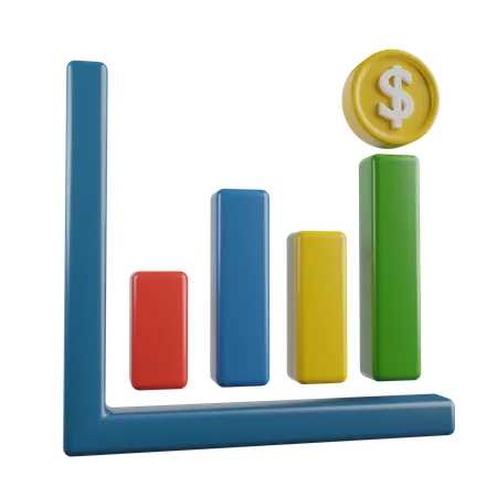 Dollar Chart  3D Illustration