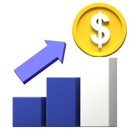 Dollar Chart  3D Illustration