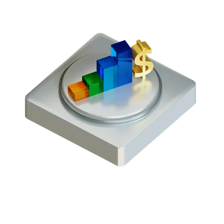 3 D Transparent And Colorful Infographic Icon 3D Icon