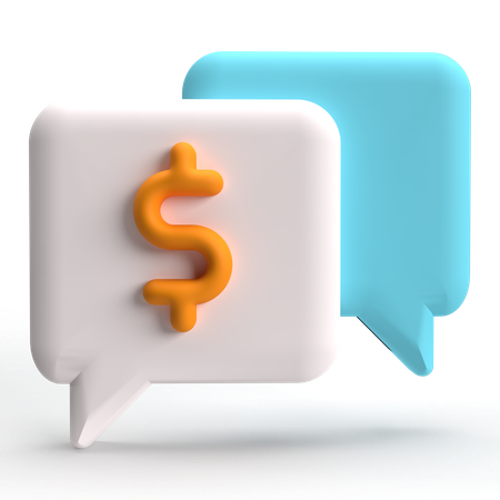 Dollar Chat  3D Icon