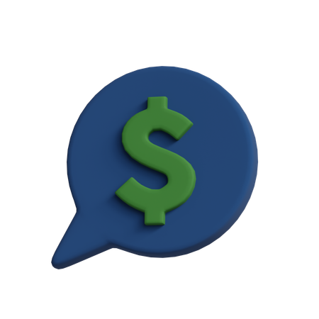 Dollar Chat  3D Icon