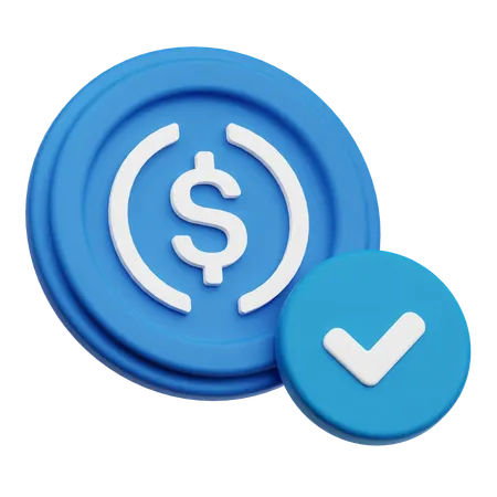 Dollar Check  3D Icon