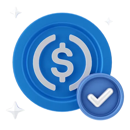 Dollar check  3D Icon