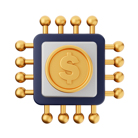 Dollar Chip  3D Icon