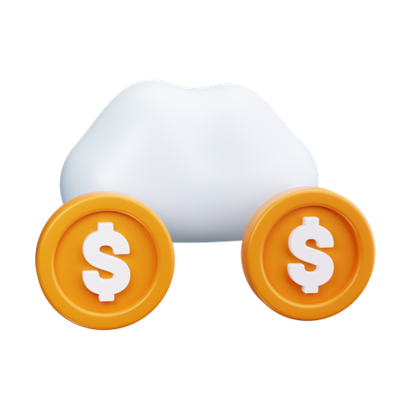 Dollarwolke  3D Icon