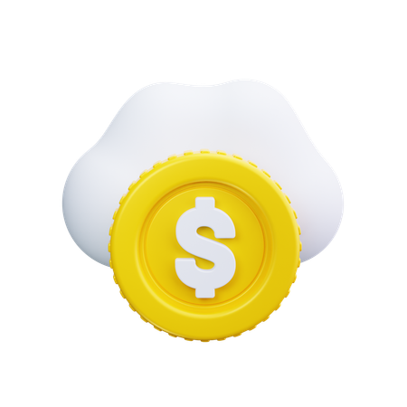 Dollar Cloud  3D Icon