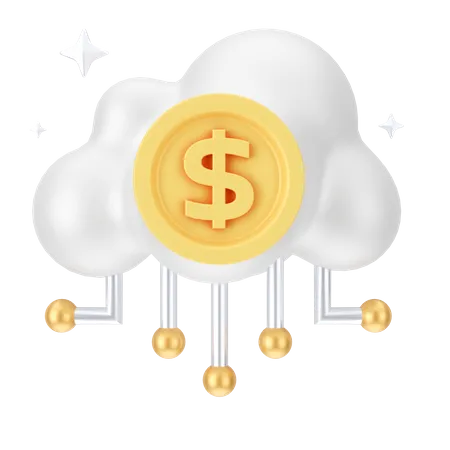 Dollar Cloud  3D Icon