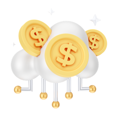 Dollar Cloud  3D Icon