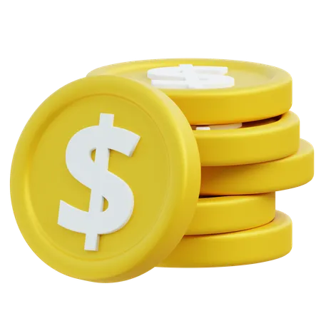 Dollar Coin  3D Icon