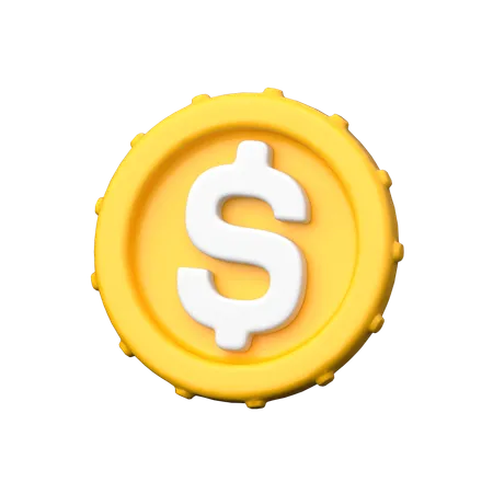 Dollar Coin 3 D Icon Representing Physical Currency Financial Transactions And Wealth Accumulation Embodying Monetary Value And Economic Stability 3D Icon