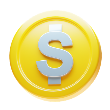 DOLLAR COIN  3D Icon