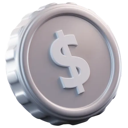 3 D Illustration Silver Coin 3D Icon