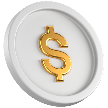 Dollar Coin  3D Icon