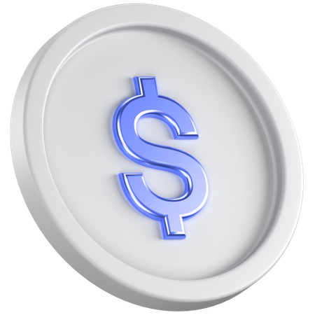 Dollar Coin  3D Icon