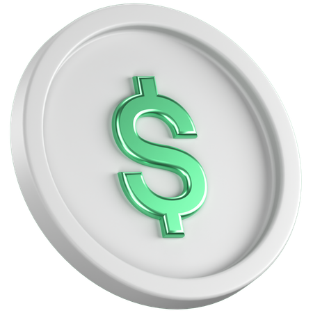 Dollar Coin  3D Icon