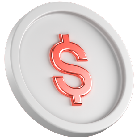 Dollar Coin  3D Icon