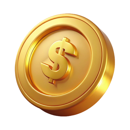 Dollar Coin  3D Icon