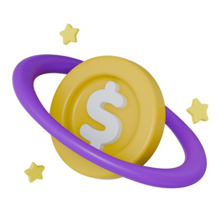 Dollar Coin  3D Icon