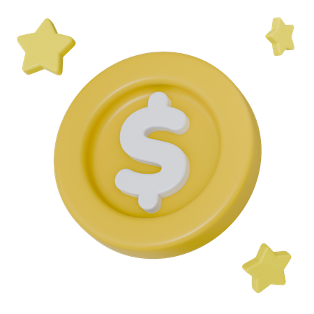 Dollar Coin  3D Icon