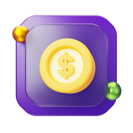 Dollar Coin  3D Icon