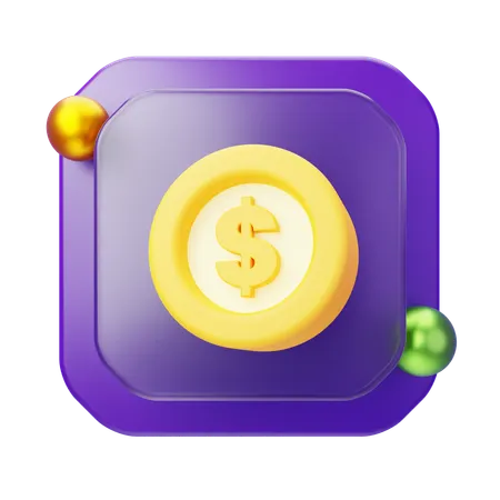 Dollar Coin  3D Icon