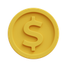 dollar-coin emoji 3d