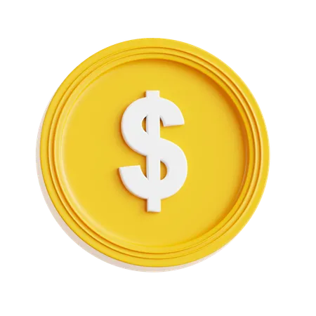 Dollar Coin  3D Icon