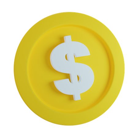 Dollar Coin  3D Icon