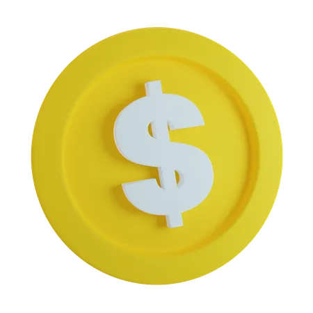 Dollar Coin  3D Icon