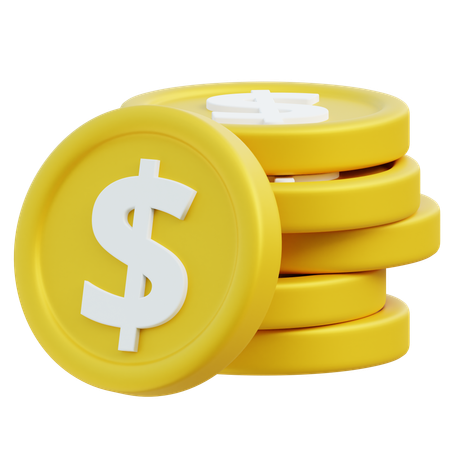 Dollar Coin  3D Icon