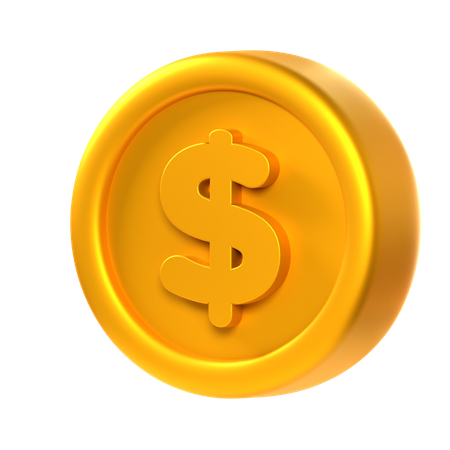 Dollar Coin  3D Icon