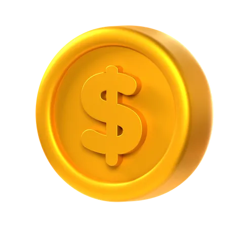 Dollar Coin  3D Icon