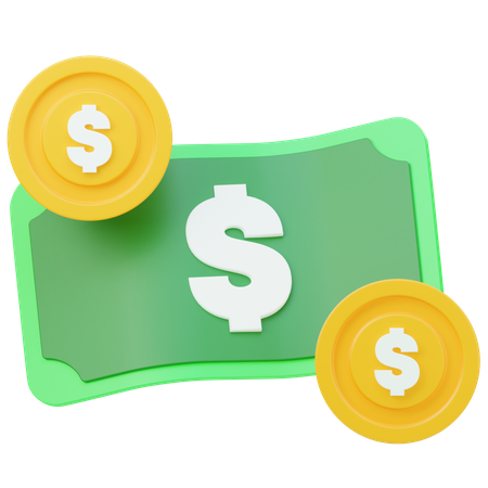 Dollar Coin  3D Icon