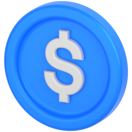 Dollar Coin  3D Icon