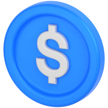 Dollar Coin  3D Icon