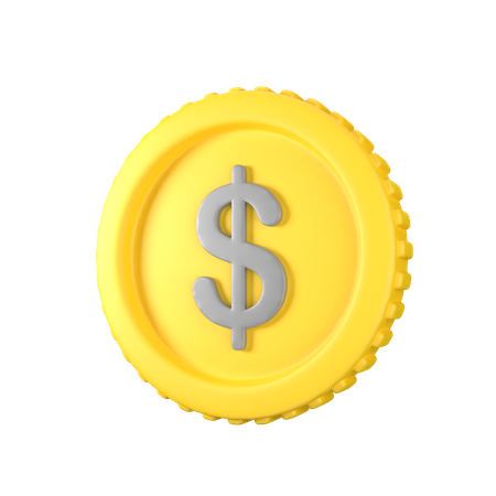 Dollar Coin  3D Icon