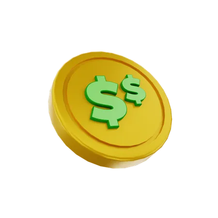 Dollar Coin  3D Icon