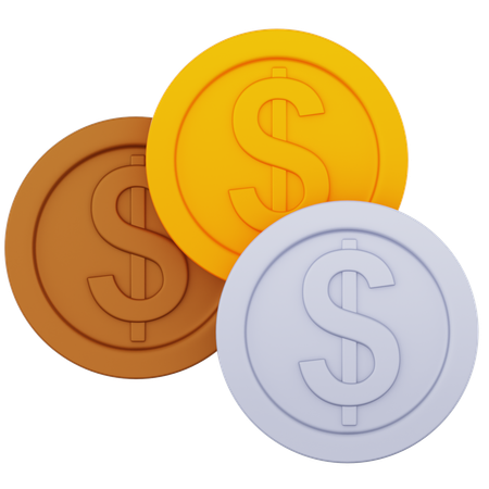 Dollar Coin  3D Icon