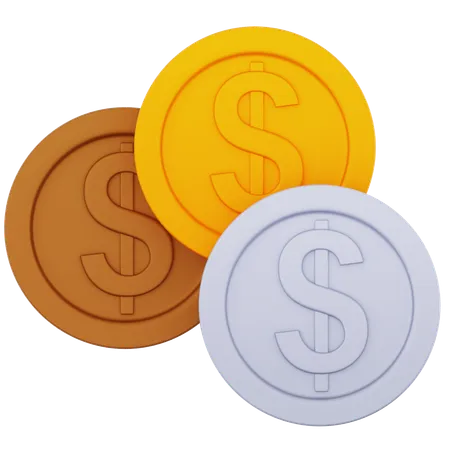 Dollar Coin  3D Icon