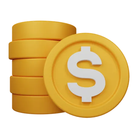 Dollar Coin  3D Icon