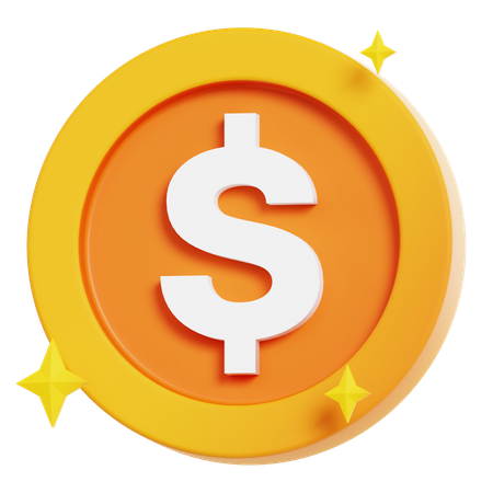 Dollar Coin  3D Icon