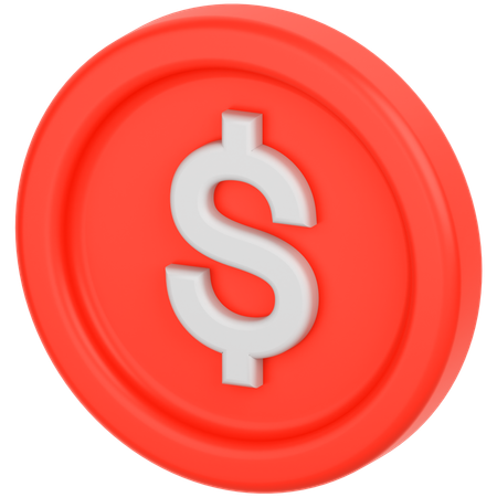 Dollar Coin  3D Icon