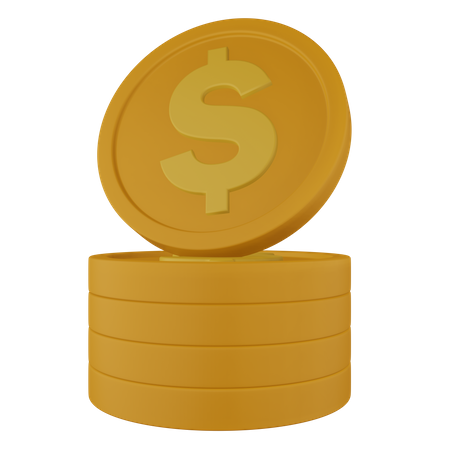 Dollar Coin  3D Icon