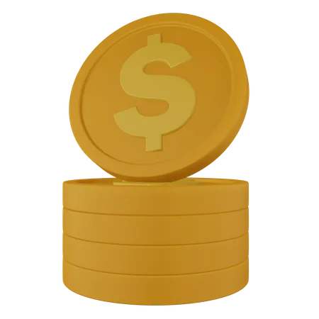 Dollar Coin  3D Icon