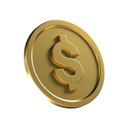 Dollar Coin  3D Icon