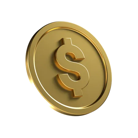 Dollar Coin  3D Icon