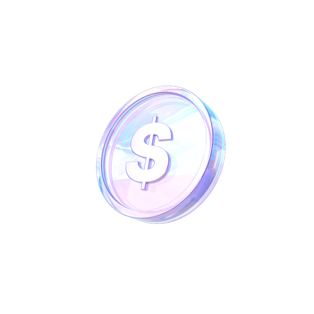 Dollar Coin  3D Icon