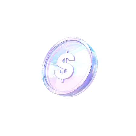 Dollar Coin  3D Icon