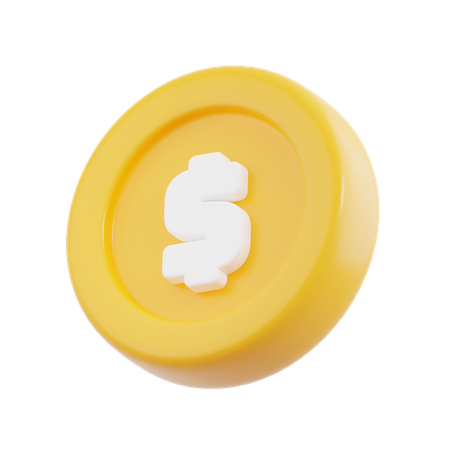 Dollar Coin  3D Icon